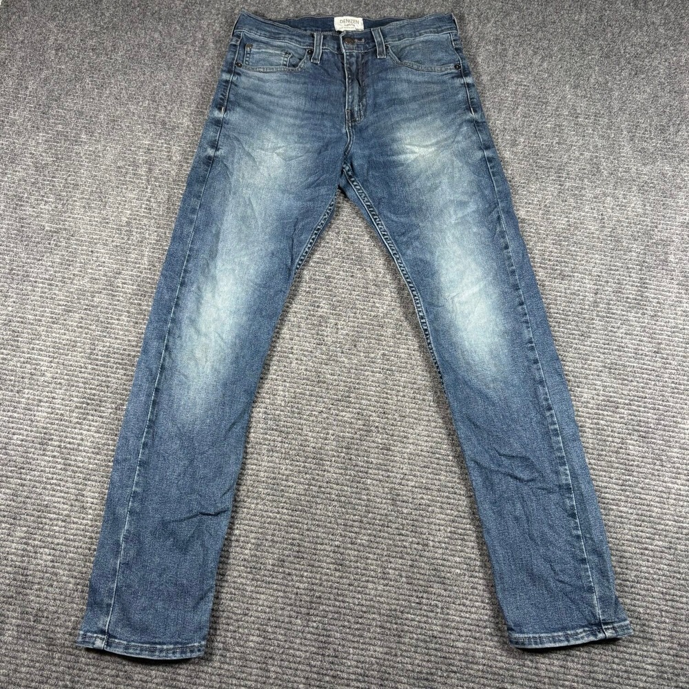 Denizen Levi's 208 Regular Taper Jeans Mens 28x30 Blue Excellent Stretch Denim
